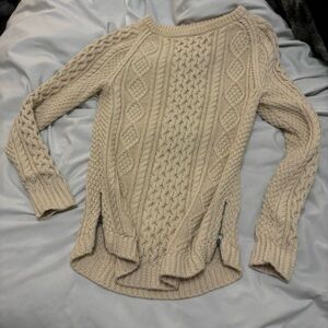Signature Beige Cable Knit Sweater